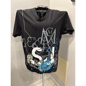 Sean John Graphic Royal Tee Short Sleeve T Shirt Size XXL Black